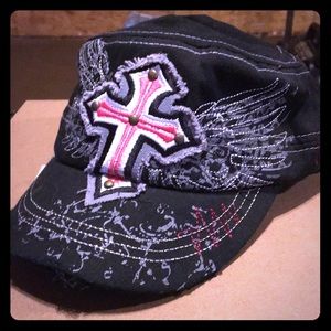 Cadet style cross baseball cap